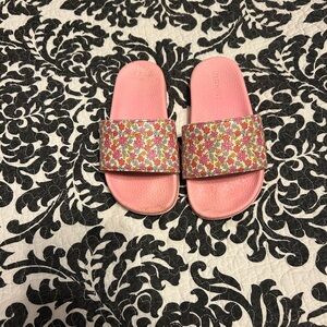 Old Navy Kids Floral Slide Sandals - Pink
